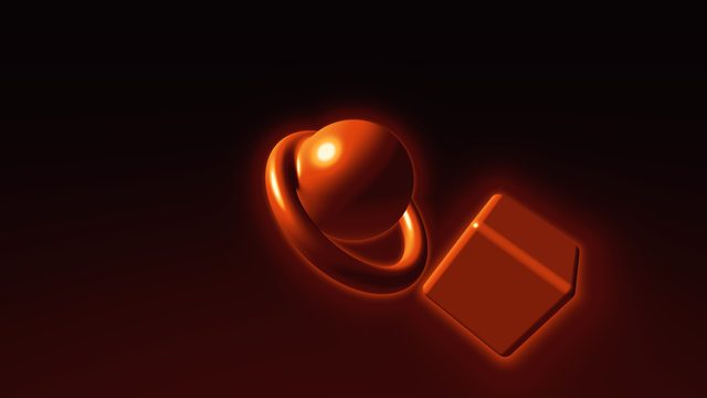 The desktop wallpaper of Floating 3D Scene