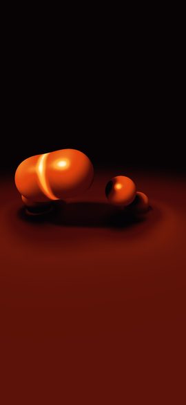 The phone wallpaper of Molten Metaballs