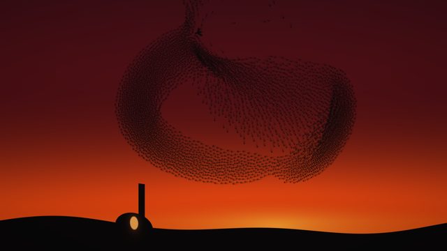 The desktop wallpaper of Murmuration